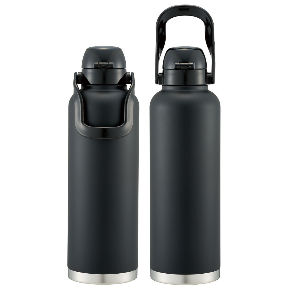 ハンドル付き ワンプッシュ 直飲み 水筒 2L 2000ml 持ち手 ステンレス ボトル skater スケーター STD20H ブラック 黒 男の子 女の子 男子 女子 メンズ