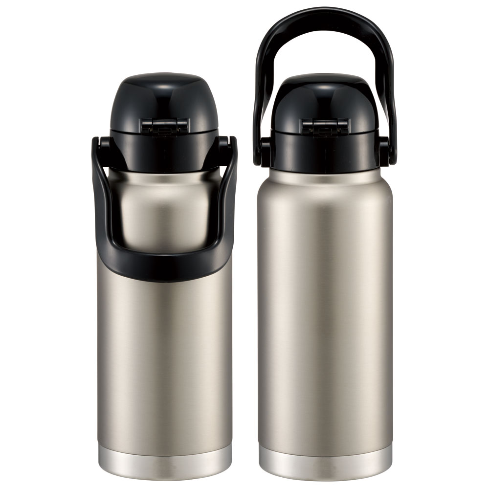 ハンドル付ワンプッシュダイレクトボトル 800ml シルバー/STD8H_4973307596728
