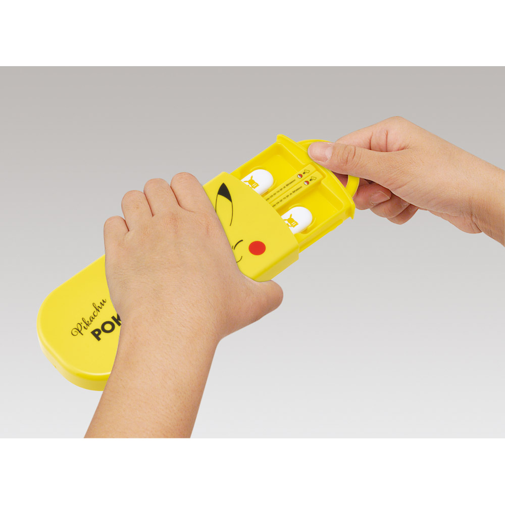スケーター 箸 スプーン フォーク セット 子供 お弁当 日本製 カトラリーセット skater TACC2 ポケットモンスター ポケモン ピカチュウ フェイス 25年【キャラクター トリオセット 食洗機 対応 携帯 箸 弁当箱 スプーンセット お箸】