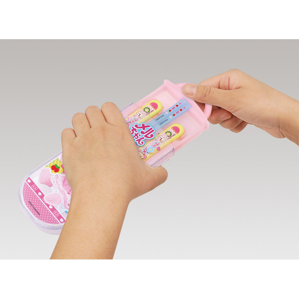 子供用 抗菌 お弁当 トリオセット 開けやすいスライド式(箸、スプーン、フォークのセット) メルちゃん/TACC2AG_4973307713262