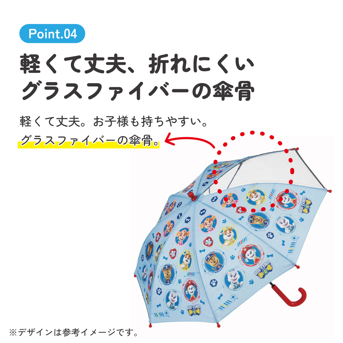 子ども傘 45cm パウ・パトロール23/UB45_4973307629884 【 レイン】