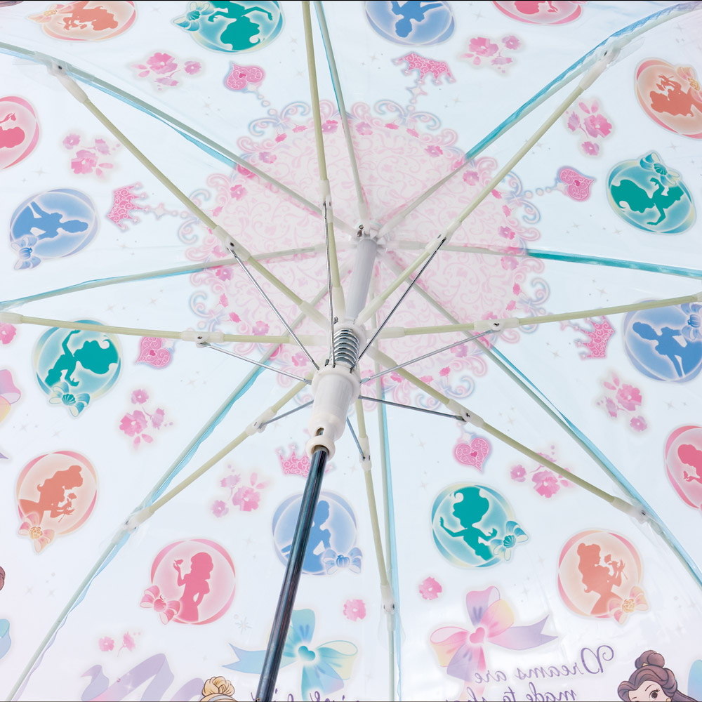 スケーター ドーム型 ビニール傘 傘 子供用 キッズ 55cm グラスファイバー かさ ワンタッチ skater UBVD55 ディズニー プリンセス 26年 女の子 女子【雨傘 ジャンプ傘 ジャンプ式 キャラクター 55センチ】 【 レイン】