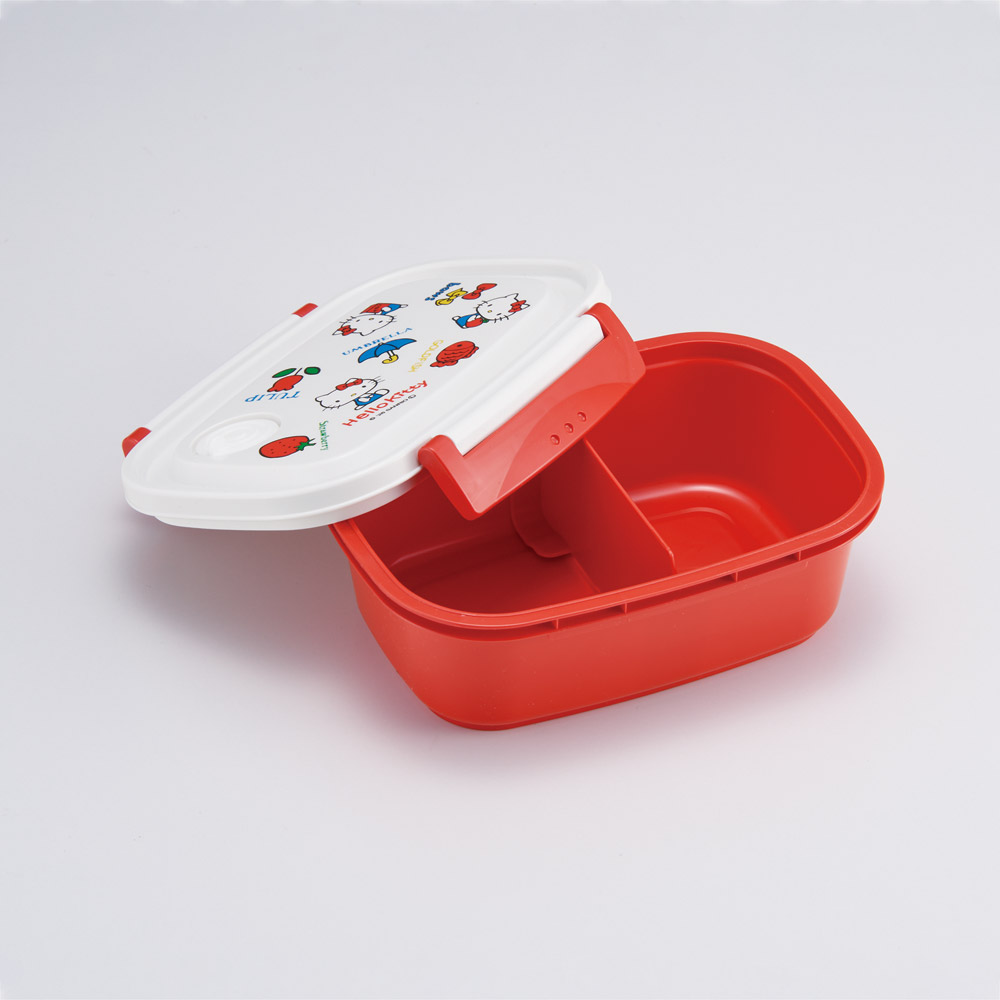 スケーター お弁当箱 1段 レンジ対応 食洗機対応 ランチボックス 550ml 学生 子供 弁当箱 skater XPM4 ハローキティ レトロ 25年 キティちゃん サンリオ【おしゃれ レンジ キッズ 小さめ 小さい 冷凍】