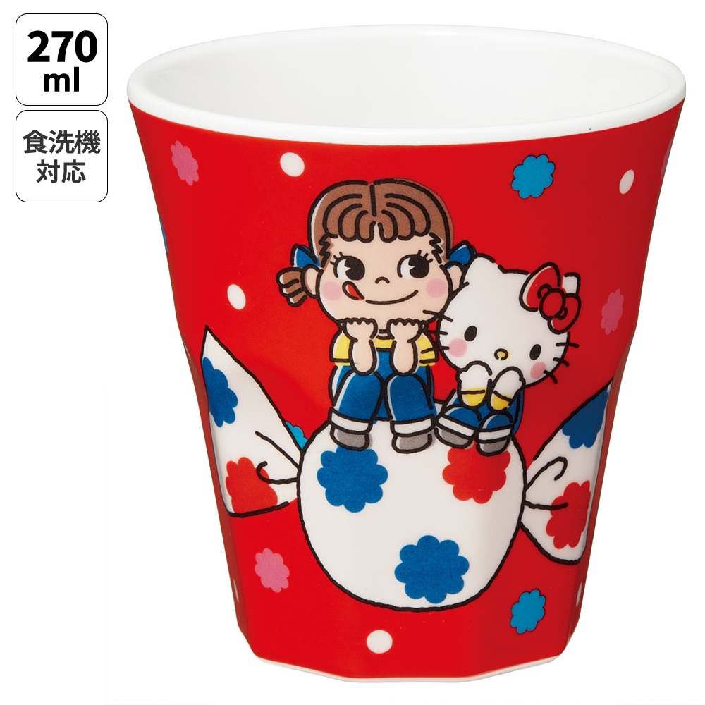 メラミンタンブラー 270ml ペコちゃん×ハローキティ／MTB2_4973307709746