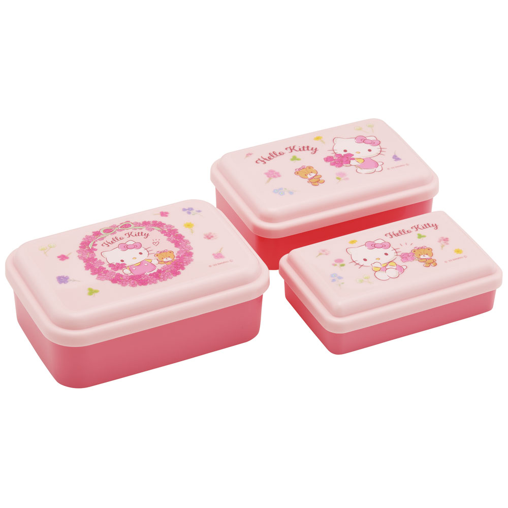 キティちゃん 3体セット お弁当箱 入れ子式 デザート入れ 3個セット 抗菌 おしゃれ ランチ