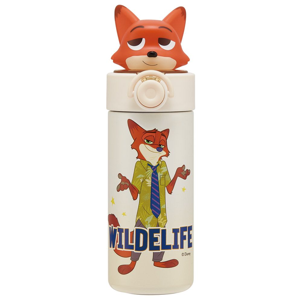 完売品⭐︎ズートピア　水筒 スケーター 水筒 ステンレス マスコット付き ストロー ボトル 420ml