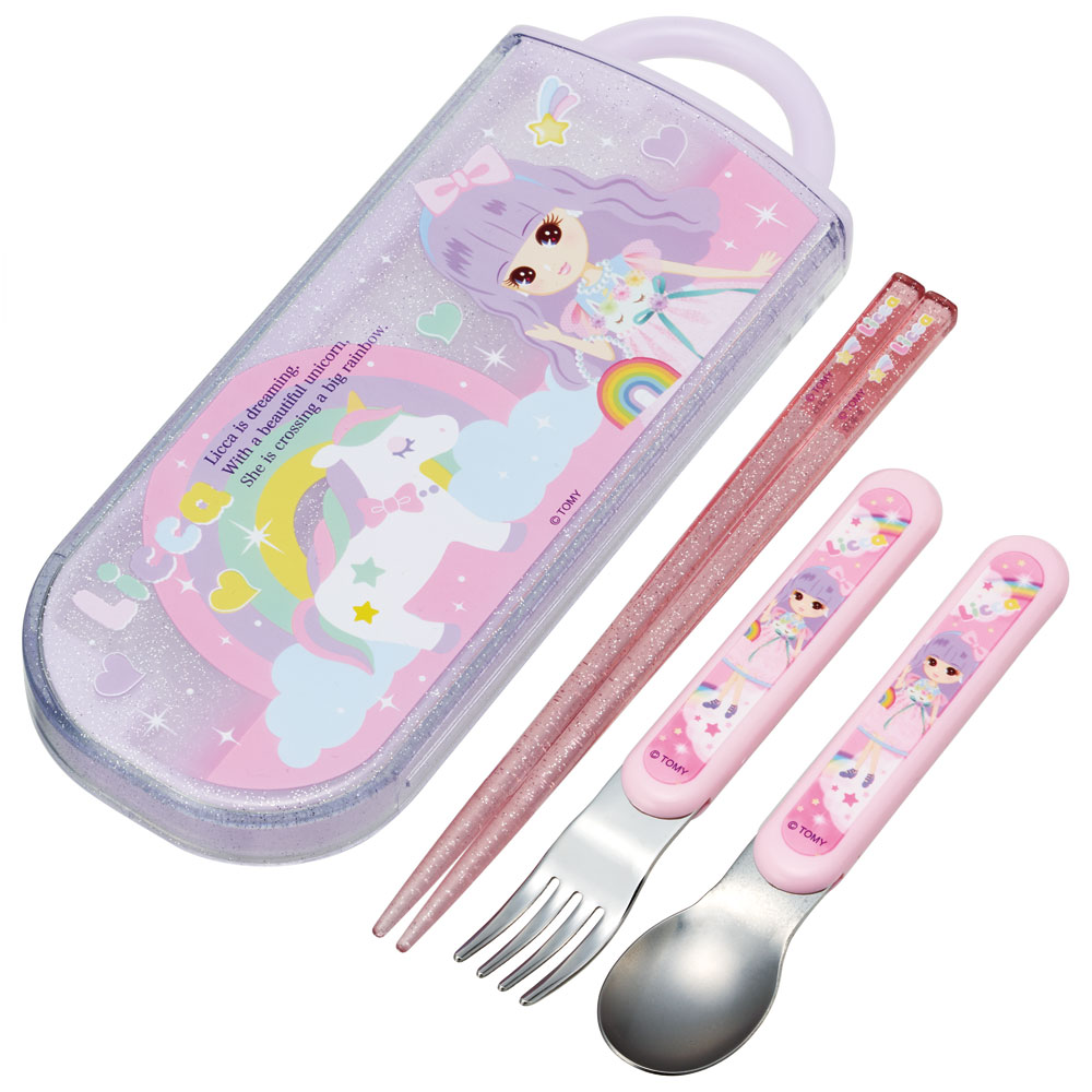 子供用 抗菌 お弁当 トリオセット 開けやすいスライド式（箸、スプーン