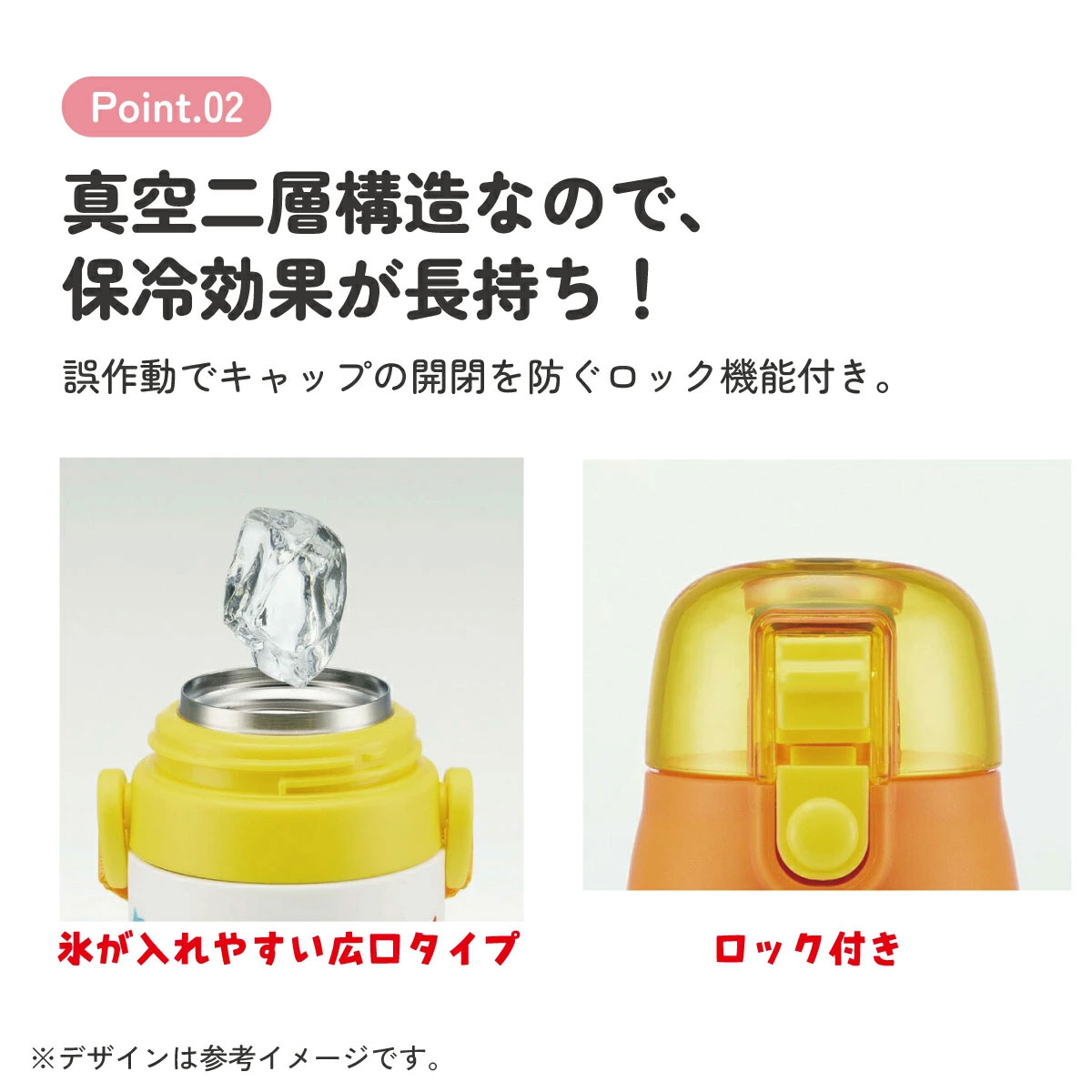 立体プリント 水筒 キッズ ワンタッチ 直飲み ステンレス 480ml おしゃれ かわいい スケーター SDPV5