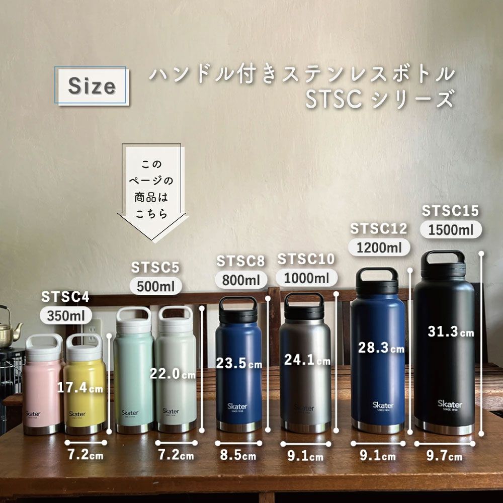 【送料無料】スクリューハンドルマグボトル 500ml くすみカラーグレー／STSC5_4973307579165