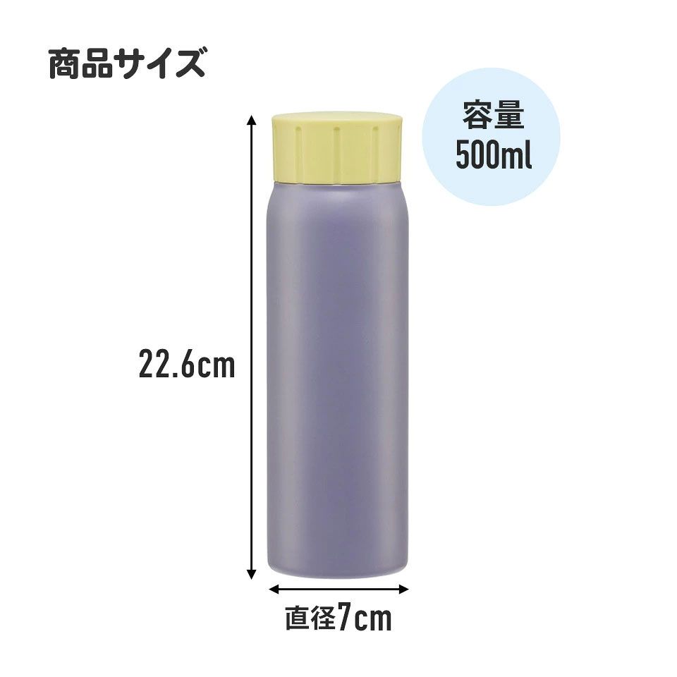 【送料無料】炭酸 飲料 対応 真空 ステンレス ボトル 水筒 500ml 直飲み 保冷専用 スケーター skater STSL5 ポケットモンスター ポケモン ピカチュウ フェイス 23年