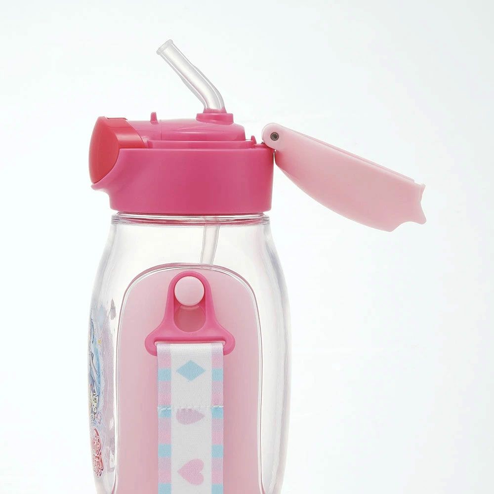 【送料無料】ワンプッシュ式ストロー水筒 プラスチック製 530ml キミとアイドルプリキュア/PDSH6DX_4973307707032