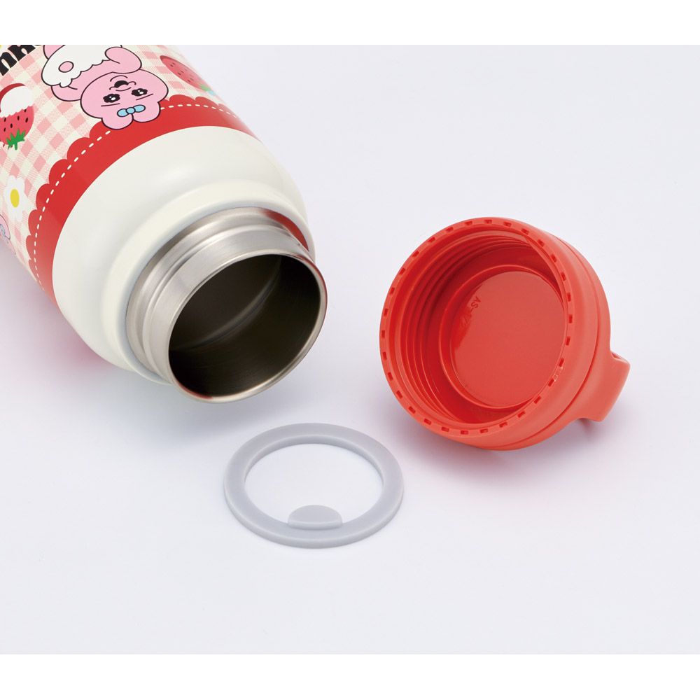 【送料無料】ステンレス マグボトル おすすめ 水筒 350ml 保温 保冷 skater 保温保冷 直飲み 軽量 スケーター STSC4 おぱんちゅうさぎ いちご おパンチュウサギ 女子【保冷保温 スクリューハンドル付き マイボトル おしゃれ シンプル】