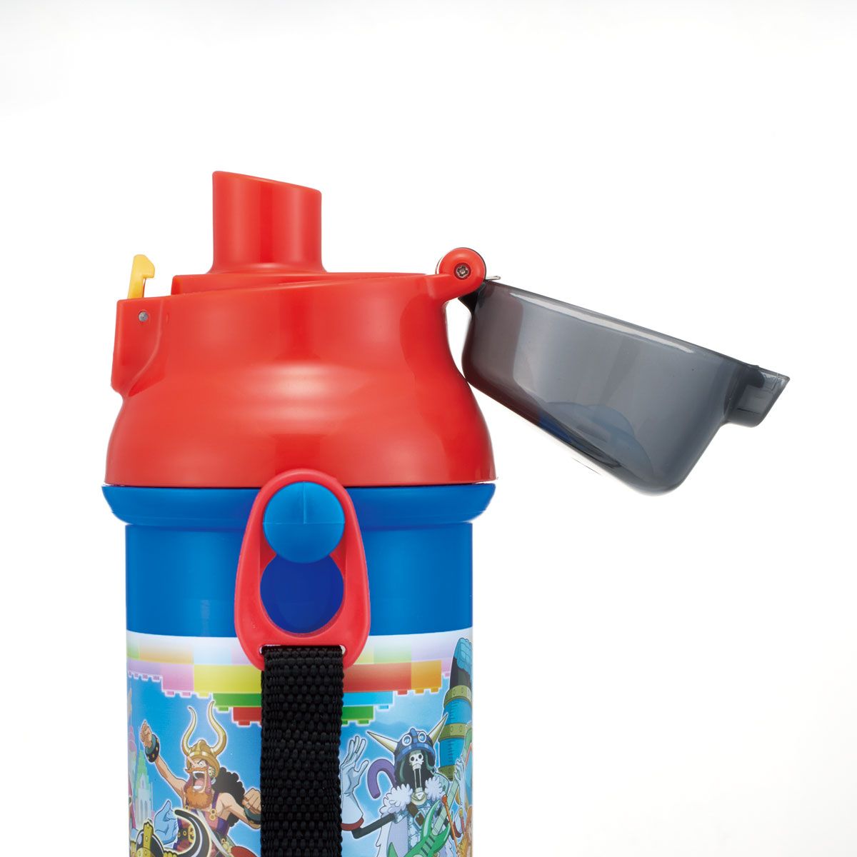 スケーター 水筒 直飲み 大容量 480ml ワンタッチ プラスチック 食洗機対応 キッズ 幼児 skater PSB5SAN ワンピース エルバフ編 ONE PIECE【ショルダー ベルト 子供 こども 子ども 子供用 小学生 小学校】