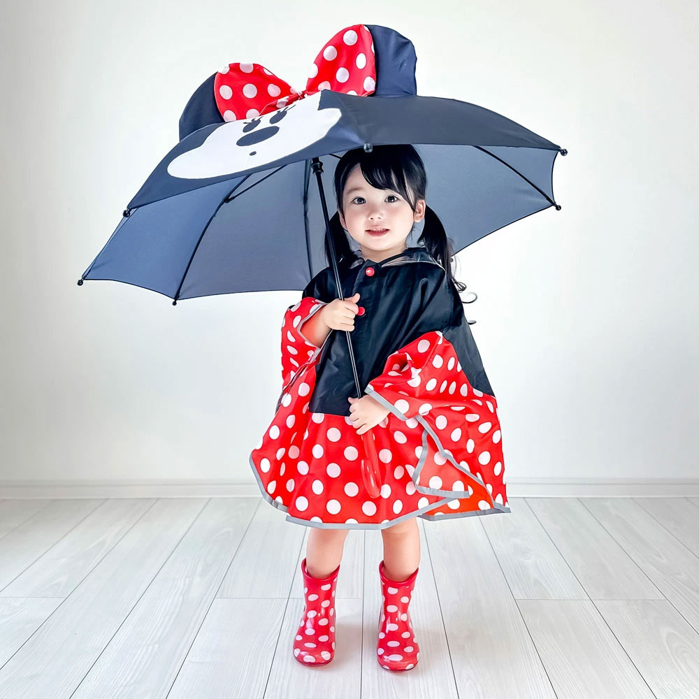 子供用 子供 傘 45cm キッズ 手開き 長傘 かさ 雨傘 なりきり レイングッズ スケーター skater UBER45N ミッキーマウス ミッキー Mickey 男の子 女の子 【 レイン】