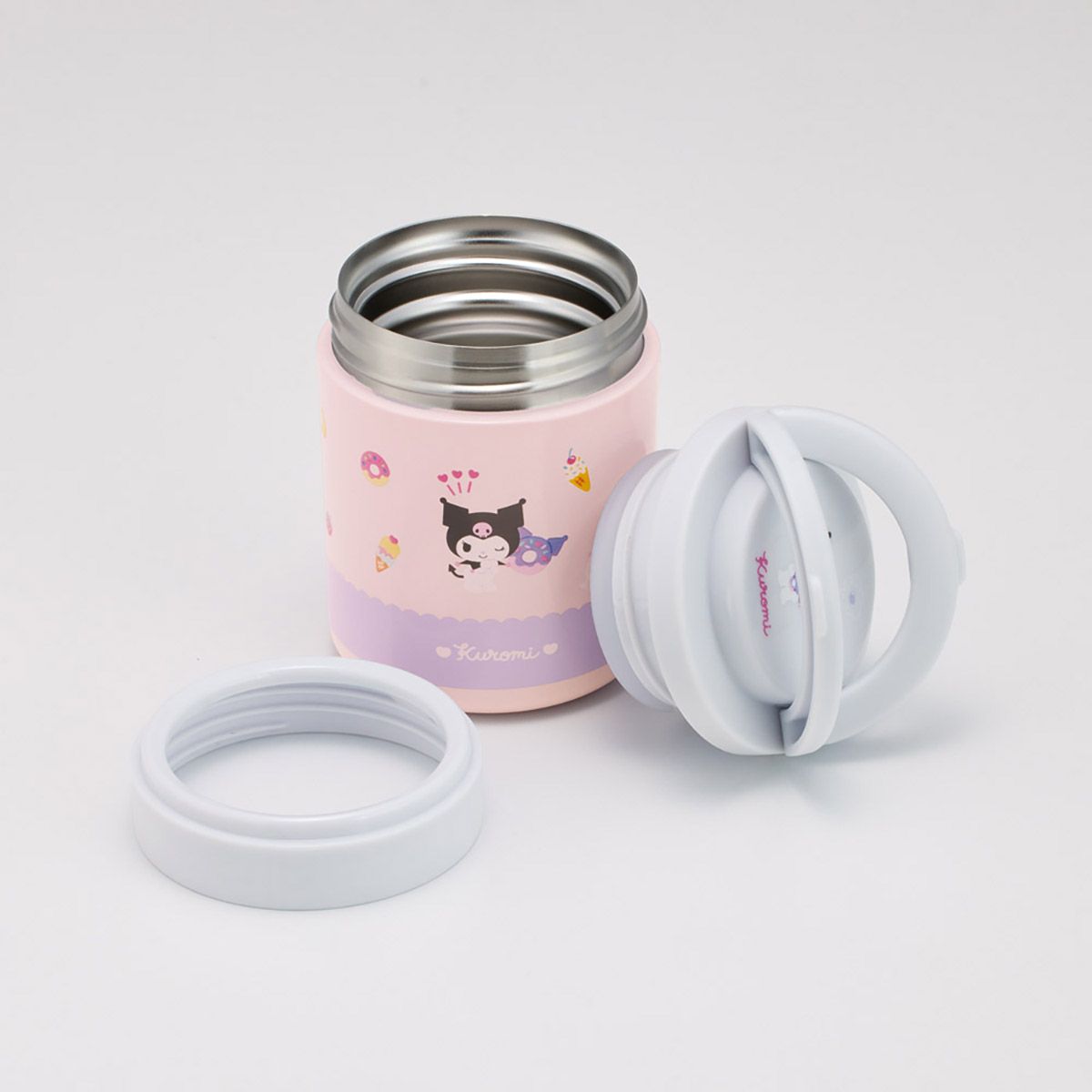 スケーター デリカポット 300ml 保温 保冷 スープジャー ハンドル付き 可愛い キャラクター skater LJFO3 クロミ クロミちゃん サンリオ 女の子 女子【フードジャー スープ 持ち運び お弁当 ステンレス】