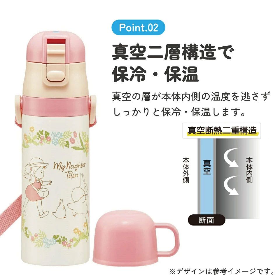 【送料無料】超軽量2WAYステンレスボトル 470ml/430mlトトロメイといっしょ／SKDC4_4973307609541