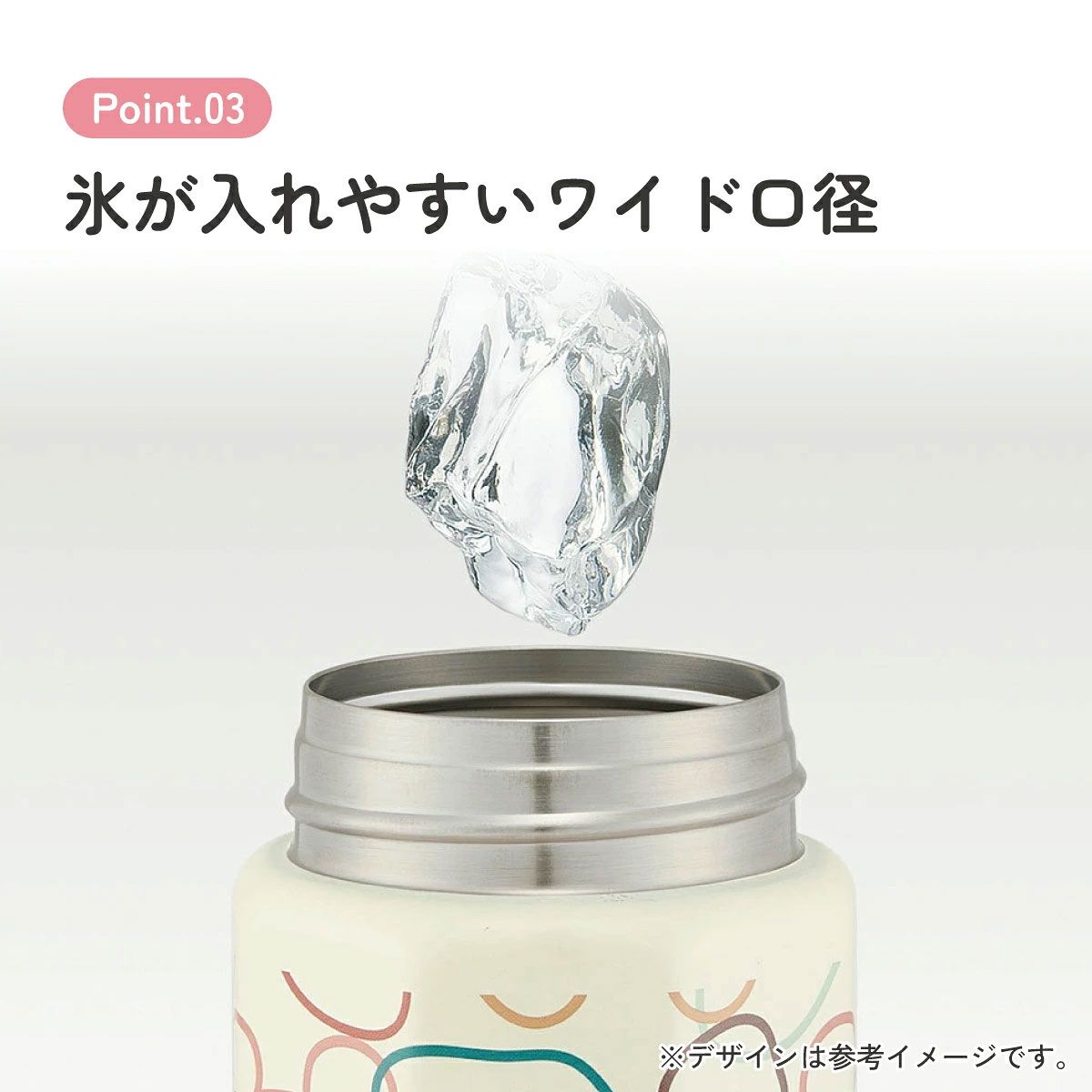 【送料無料】八角形 ステンレス マグボトル 水筒 500ml 保冷 保温 直飲み 大人 キャラクター skater スケーター STO5 ミッキーマウス アイボリー ミッキー Mickey