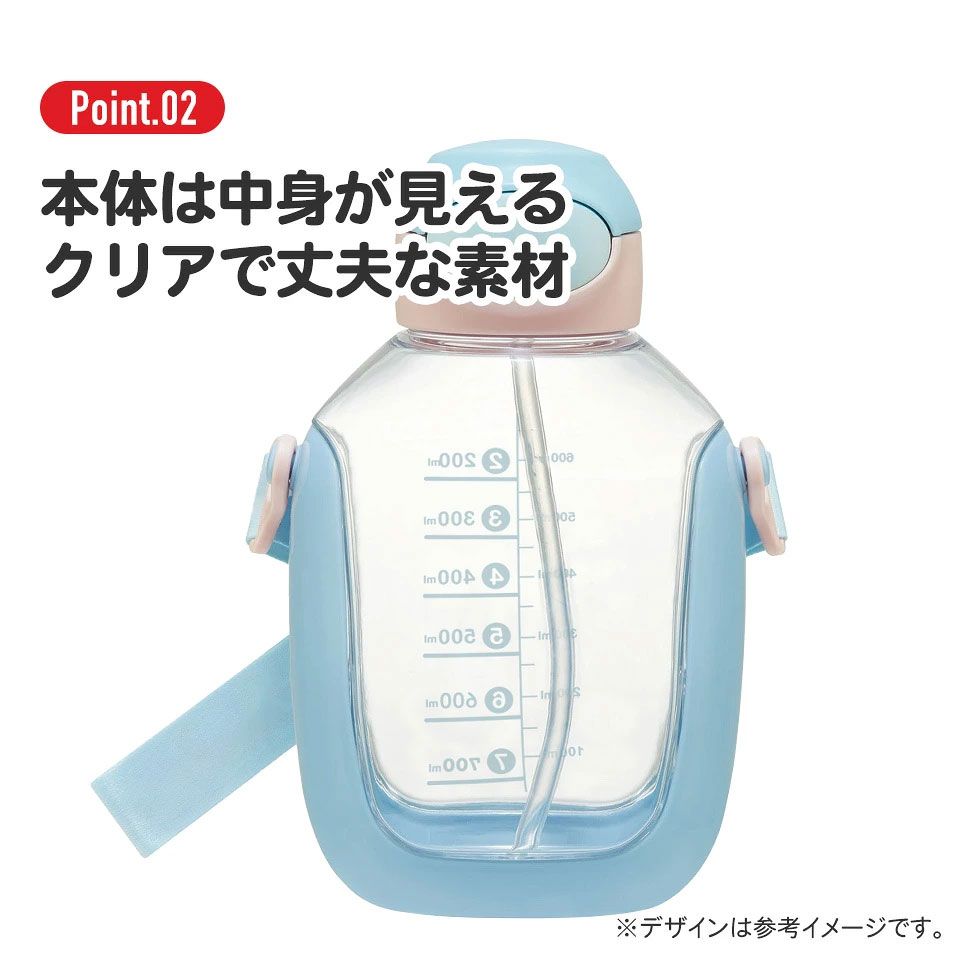 【送料無料】ワンプッシュ ストロー ボトル 水筒 780ml キッズ 子供 キャラクター かわいい スケーター skater PDSH8DX クロミ クロミちゃん サンリオ 女の子 女子