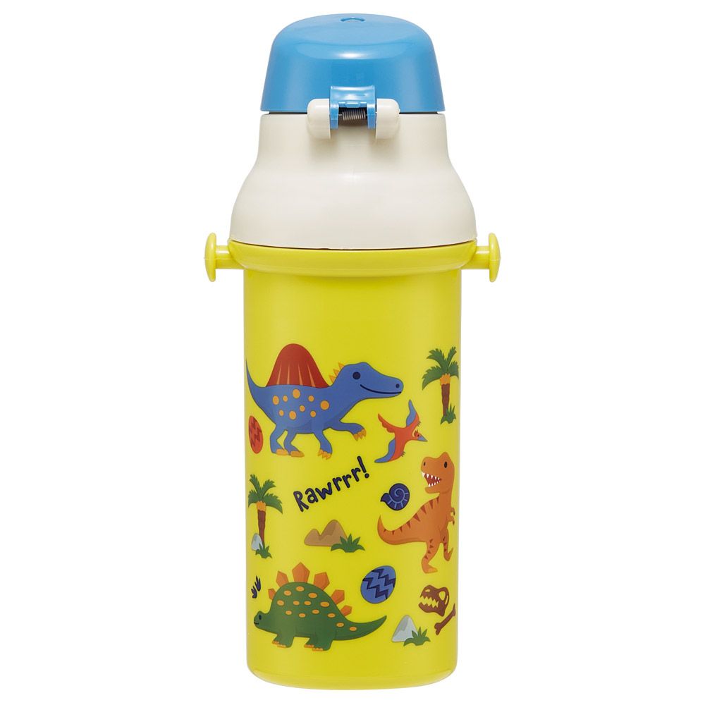 スケーター 水筒 直飲み 大容量 480ml ワンタッチ プラスチック 食洗機対応 キッズ 幼児 skater PSB5SAN ディノサウルス 2026 恐竜 ダイナソー 男の子 男子【ショルダー ベルト 子供 こども 子ども 子供用 小学生 小学校】