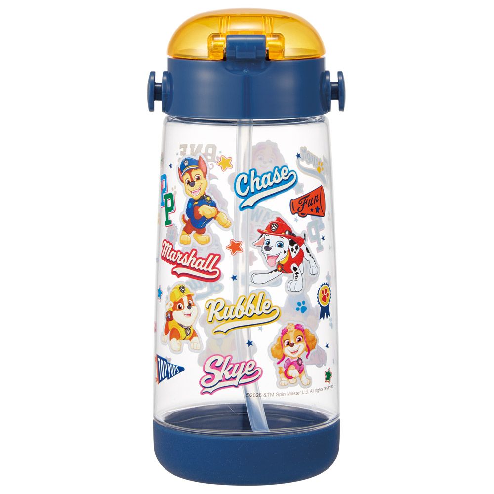【送料無料】スケーター 水筒 キッズ ワンタッチ プラスチック ストロー ボトル クリア 480ml プラ水筒skater PDSH5 パウ パトロール 27年 パウパト 男の子 男子 男児【キャラクター 子供 かわいい ワンプッシュ 軽量 ショルダー】