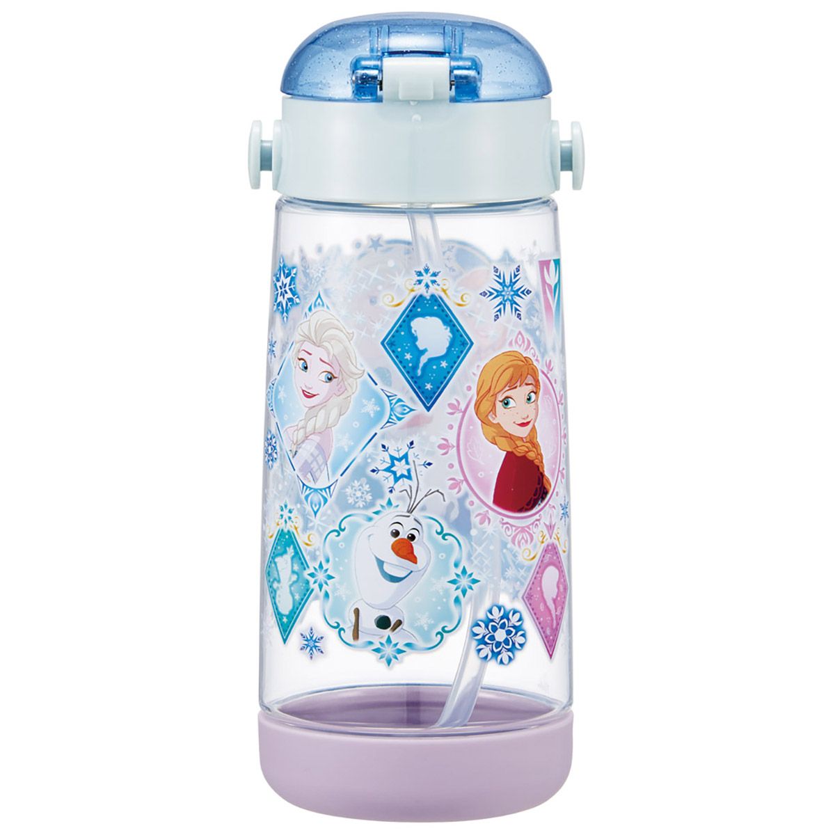 スケーター 水筒 キッズ ワンタッチ プラスチック ストロー ボトル クリア 480ml プラ水筒skater PDSH5 アナと雪の女王 27年 アナ雪 ディズニー 女の子【キャラクター 子供 かわいい ワンプッシュ 軽量 ショルダー】