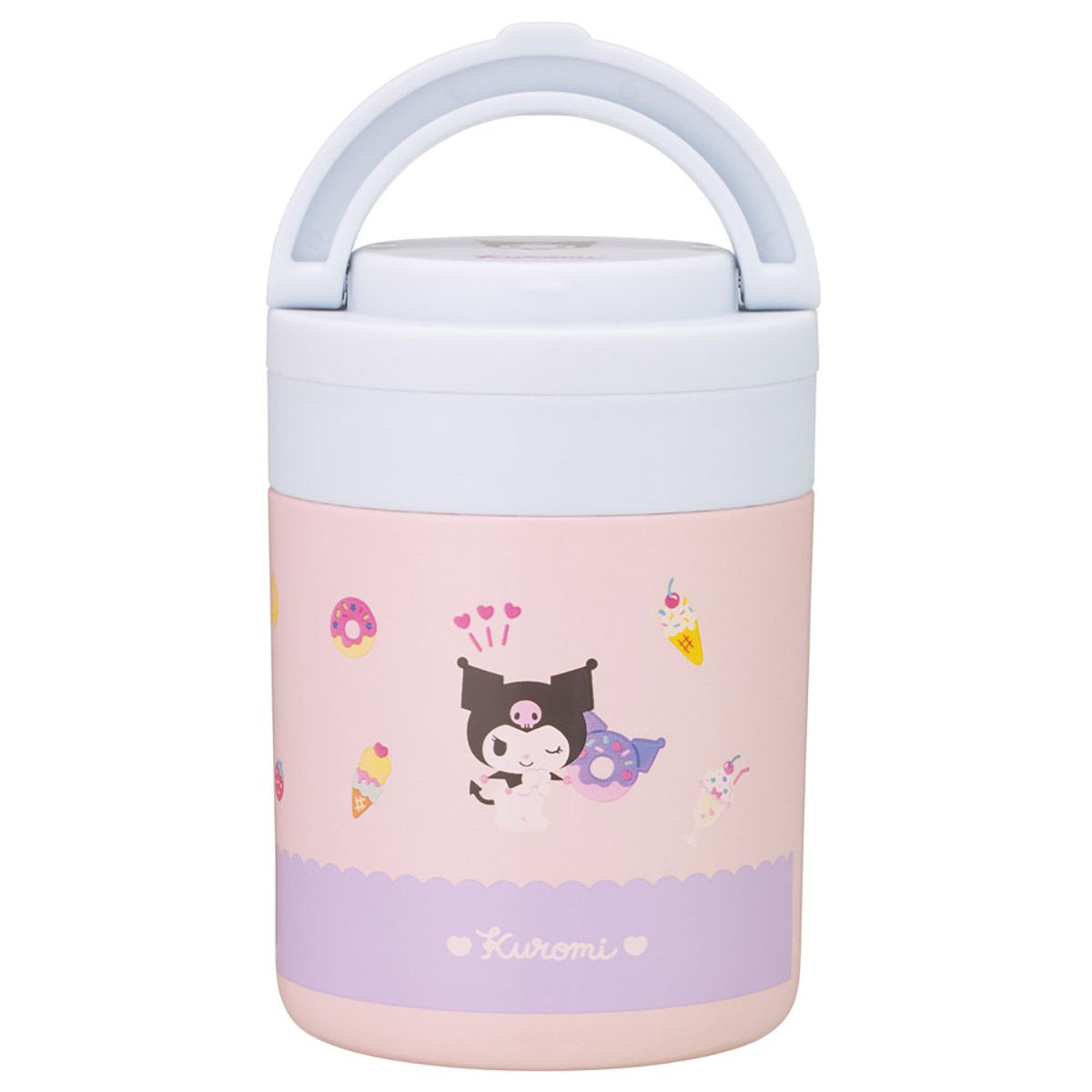 スケーター デリカポット 300ml 保温 保冷 スープジャー ハンドル付き 可愛い キャラクター skater LJFO3 クロミ クロミちゃん サンリオ 女の子 女子【フードジャー スープ 持ち運び お弁当 ステンレス】