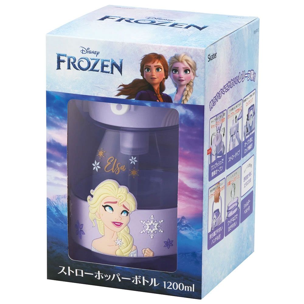 【ハロウィンセール】【送料無料】ストロー ホッパー ボトル 水筒 1.2L 1200ml プラスチック 水分補給 スケーター skater PSHP12 アナと雪の女王 アナ雪 エルサ ディズニー 女の子 女子
