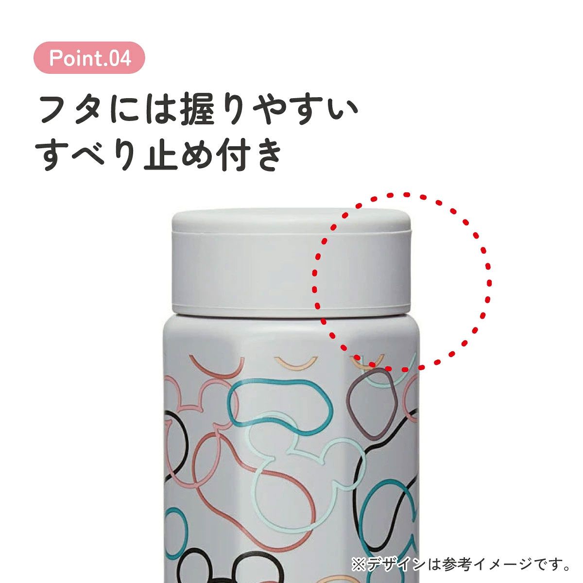 【送料無料】八角形 ステンレス マグボトル 水筒 500ml 保冷 保温 直飲み 大人 キャラクター skater スケーター STO5 ミッキーマウス チャコール ミッキー Mickey