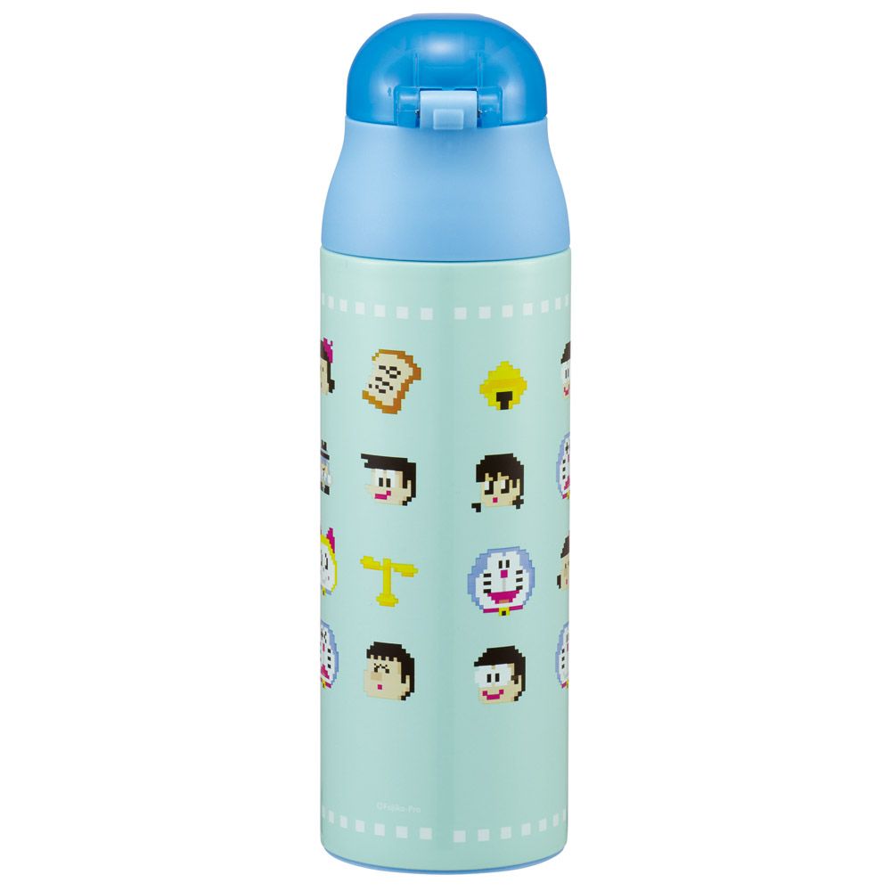 スケーター 水筒 500ml 直飲み 保温 保冷 ステンレス マグ ボトル ロック 付き ワンプッシュ skater SDPC5 ドラえもん どらえもん ドット 男の子 女の子【ステンボトル ダイレクト ステンレスマグ 蓋付き】