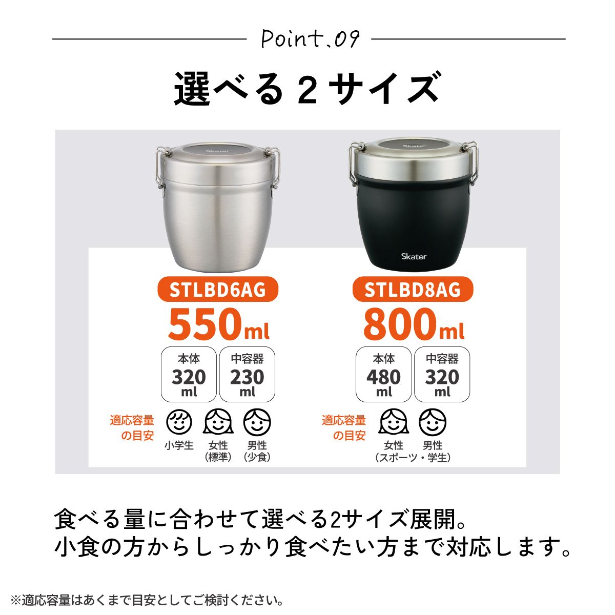 【送料無料】抗菌真空ステンレスランチジャー　丼タイプ 550ml/2段ベーシック／STLBD6AG_4973307550379