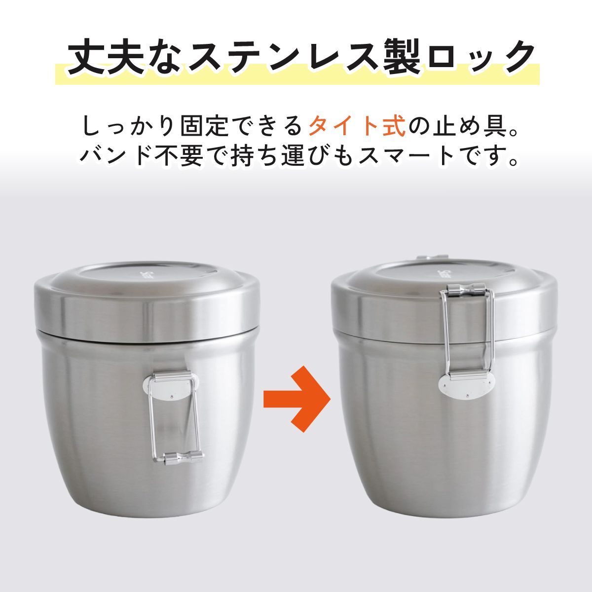 【送料無料】抗菌真空ステンレスランチジャー 丼タイプ 550ml/2段ベーシック/STLBD6AG_4973307550379
