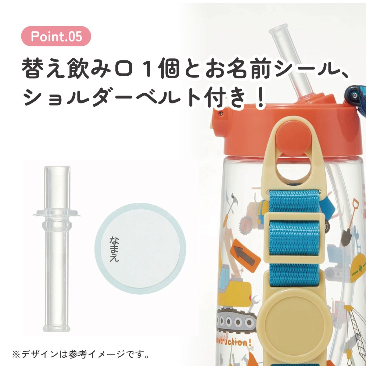 【送料無料】ワンプッシュストローボトル 480ml はたらくクルマ/PDSH5_4973307600050