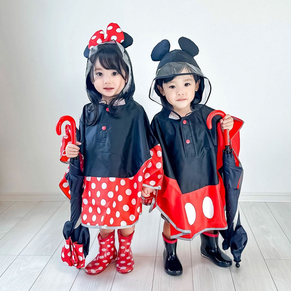 子供用 子供 傘 45cm キッズ 手開き 長傘 かさ 雨傘 なりきり レイングッズ スケーター skater UBER45N ミニーマウス ミニー Minnie ディズニー 女の子 【 レイン】