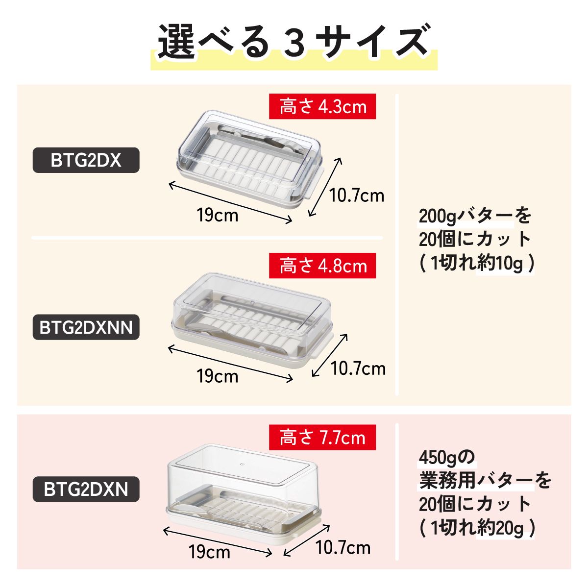 【送料無料】バターカッター&バターケース(バターナイフ付き) ベーシック/BTG2DX_4973307184512