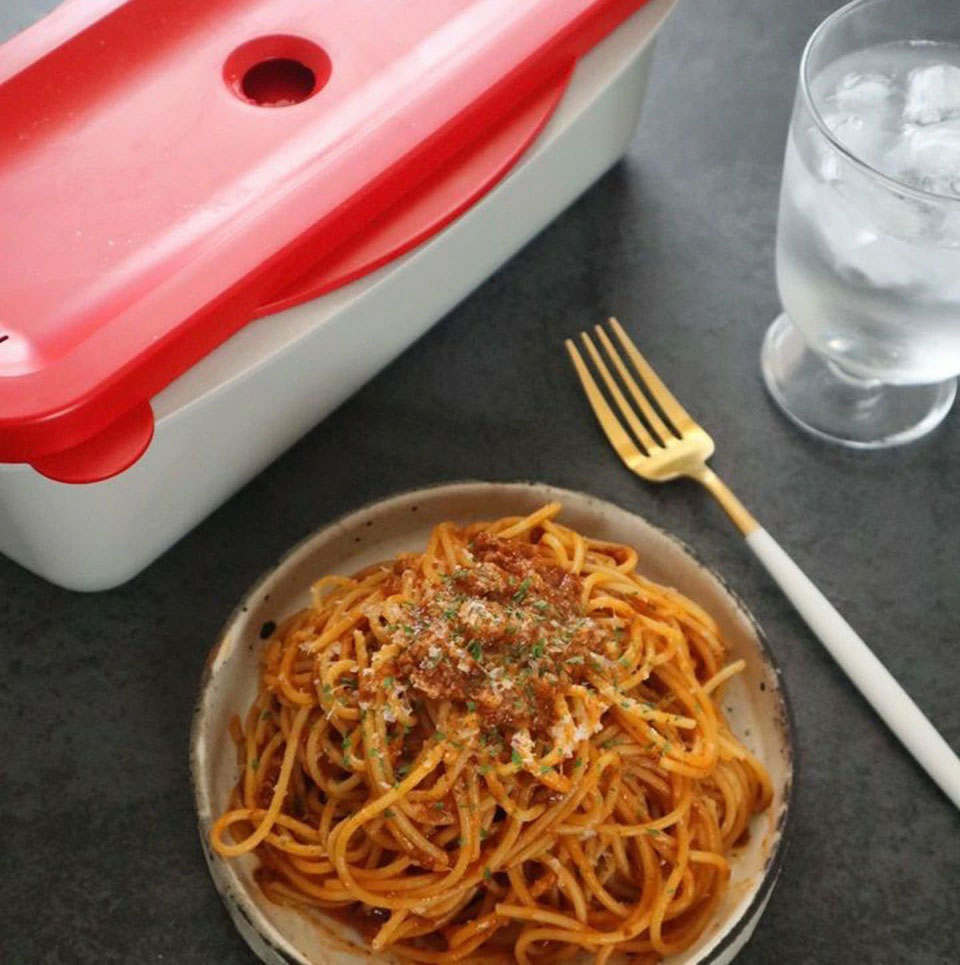 【送料無料】電子レンジ スチーム パスタ メーカー スパゲッティ 簡単 調理 料理 便利 スケーター skater MWPSM1 グレー おしゃれ シンプル