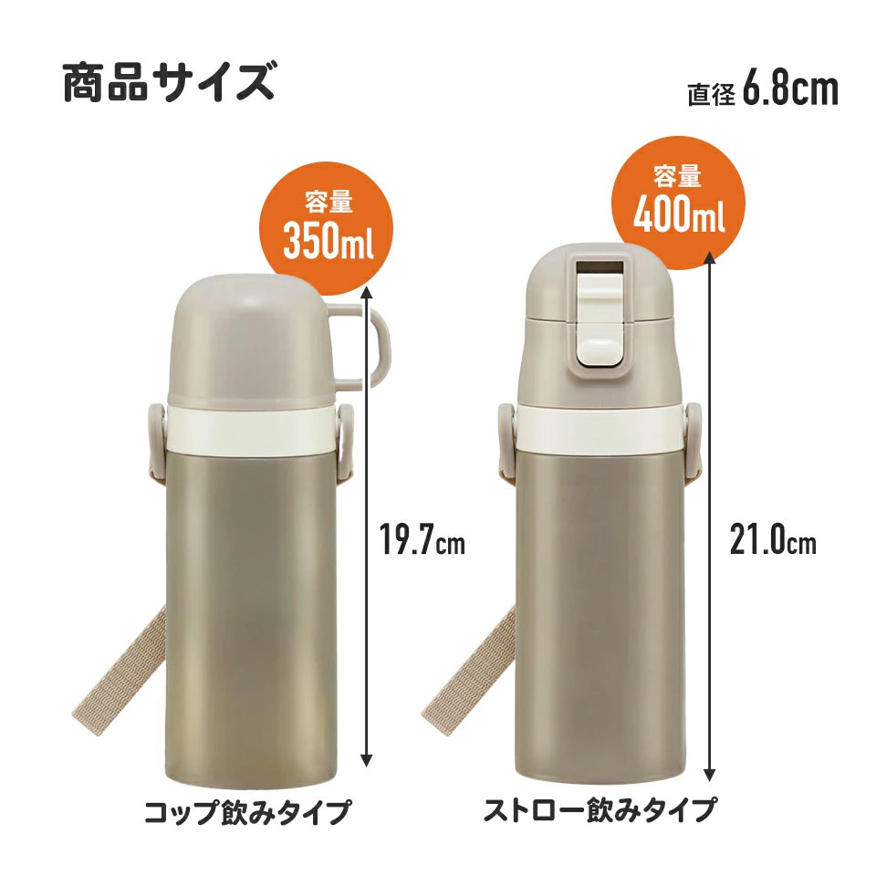【送料無料】2WAYステンレスボトル 400ml/350mlおさるのジョージ/SKCP3_4973307579431