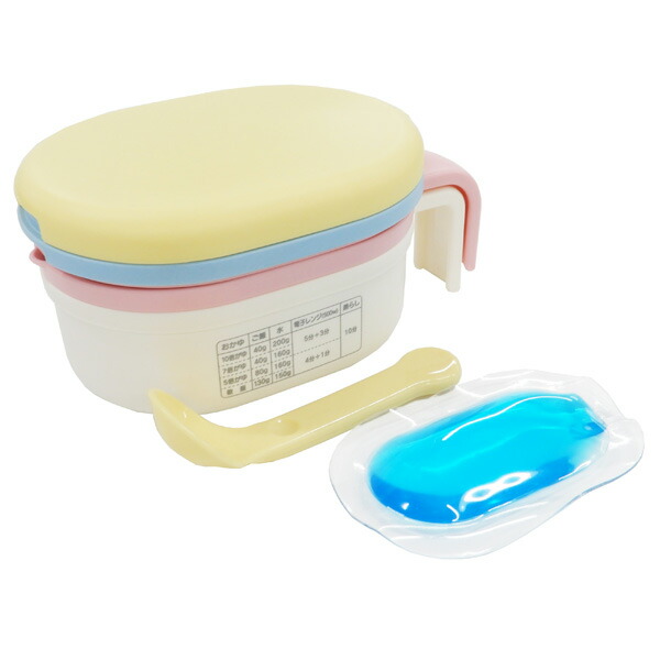 【送料無料】離乳食調理セット//ベビー 食事 手作り 電子レンジ 簡単 時短 おかゆ 便利 すり鉢 裏ごし おろし 保冷剤// スケーター