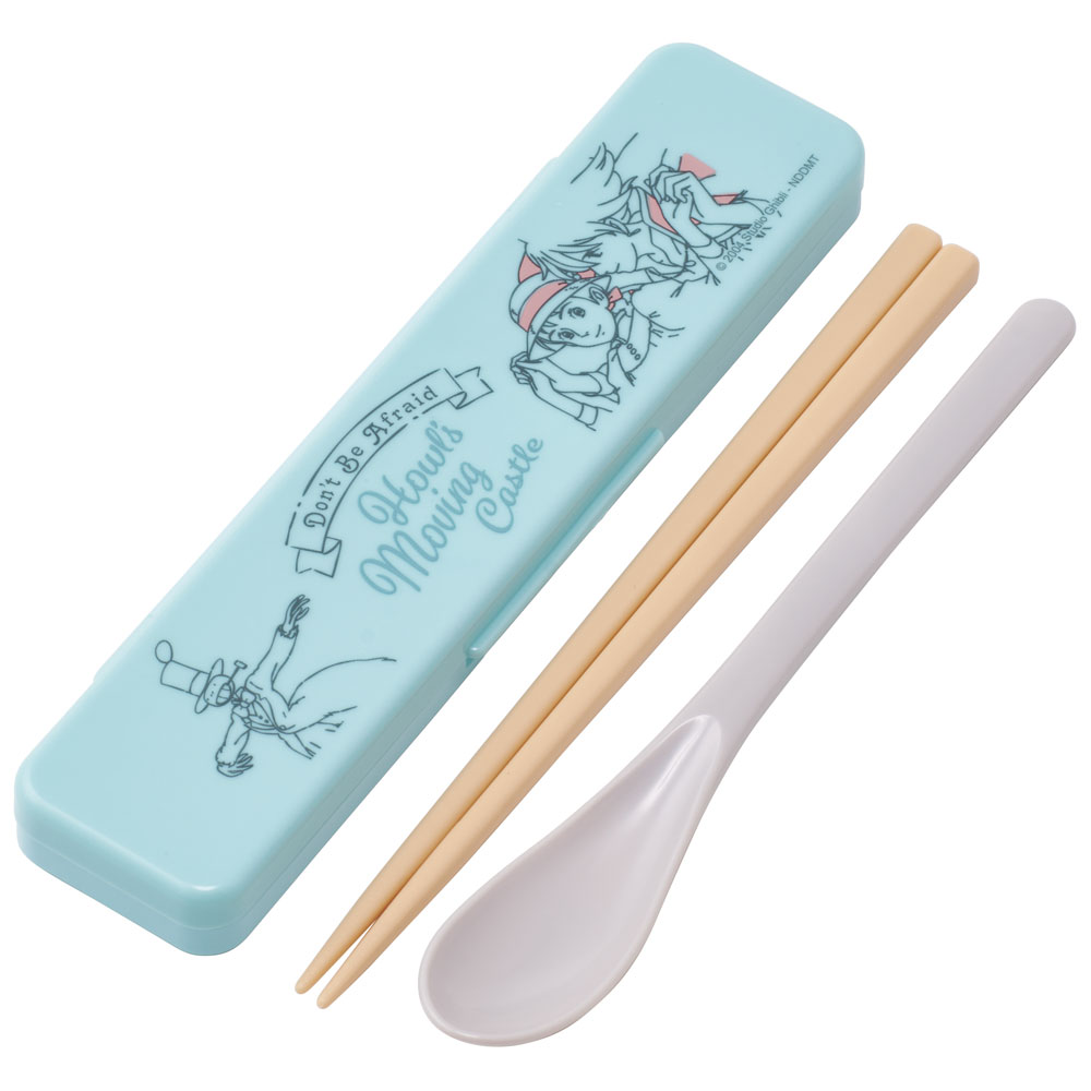 抗菌音が鳴らないコンビセット(箸・スプーン) 箸18cm ハウルの動く城/CCS3SAAG_4973307592805