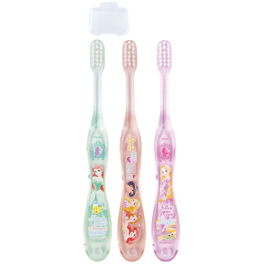 【メール便対象品】 クリア こども 歯ブラシ 3本入 プリンセス 23 やわらかめ ディズニー TB5SCT スケーター【園児用 ハブラシキャップ付き 子供 キッズ はぶらし 歯ぶらし 虫歯予防 オーラルケア デンタルケア はみがき コンパクトヘッド キャラクター Disney】
