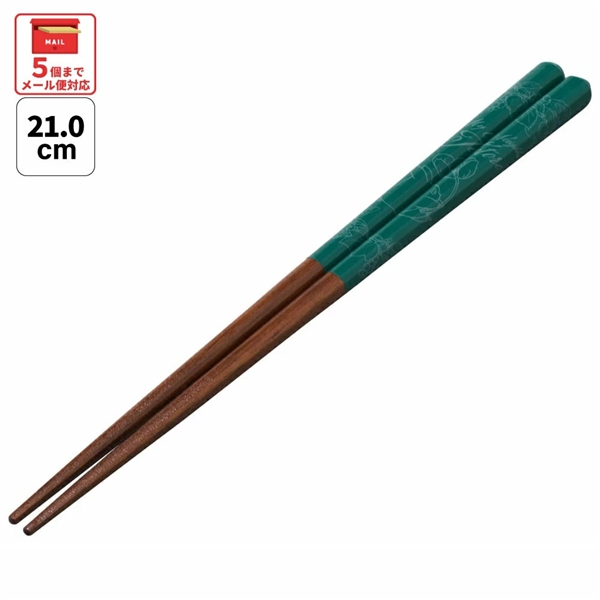 塗り箸 21cm トトロ(緑)/ANN4SQ_4973307601767/スケーター