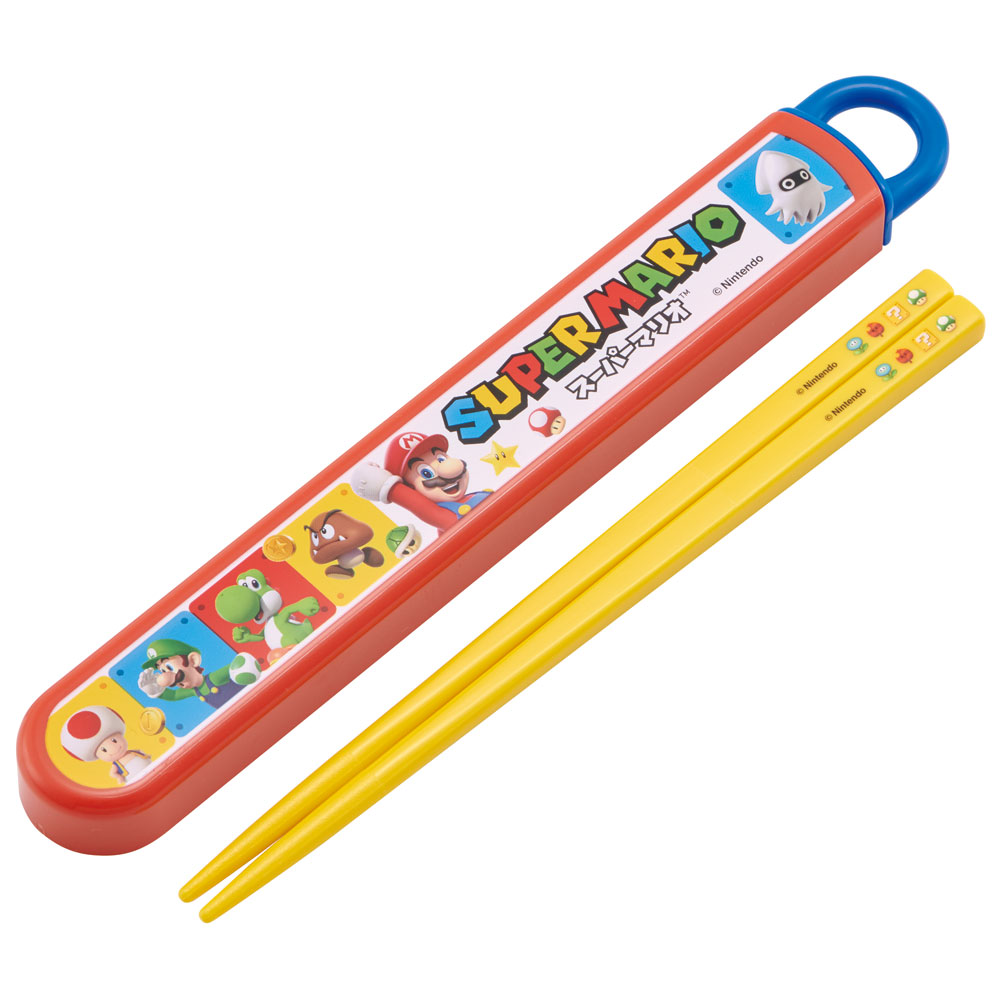 抗菌食洗機対応箸箱セット 箸16.5cm スーパーマリオ23/ABS2AMAG_4973307622212
