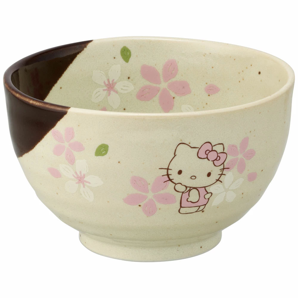 【送料無料】お茶碗 和食器 お皿 和食 おしゃれ モダン かわいい 大人 ボウル 桜柄 小鉢 小丼 skater スケーター CHMB1 キティ ハローキティ さくら キティちゃん 女の子【どんぶり ご飯 グッズ 食器 キャラクター 焼き物 陶器 陶磁器 美濃焼】