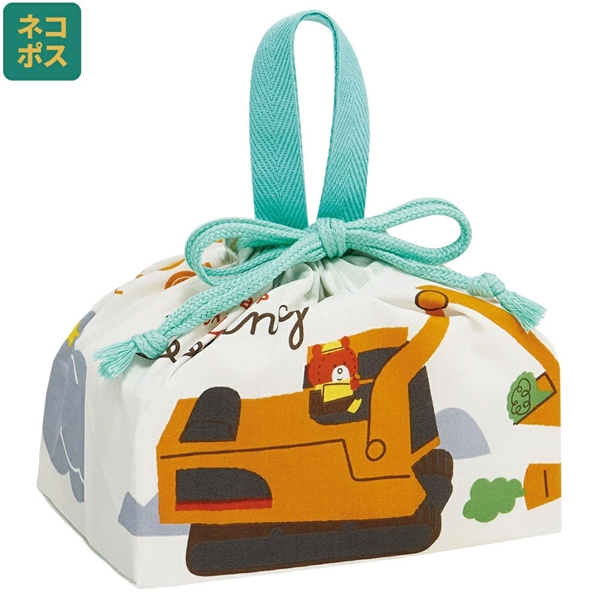 【メール便対象品】 お弁当袋 幼稚園 キャラクター ランチ巾着 子供 巾着袋 小学生 小 きんちゃく袋 skater スケーター KB7 トミカとトム トミカ トム トミカ＆トム 男の子
