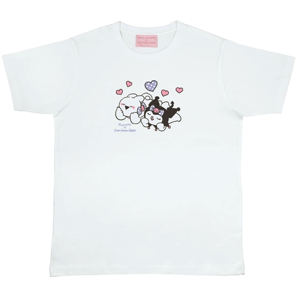 Tシャツ シャツ 半袖 Lサイズ クルーネック 丸首 服 綿 コットン 白 ホワイト スケーター skater ZTS17 クロミ すこぶる動くウサギ サンリオ【キャラクター プリント かわいい】
