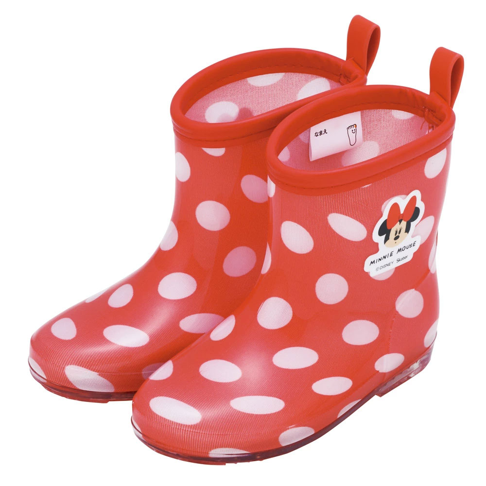 長靴 キッズ 子供 16cm ローカット かわいい キャラクター レインブーツ 3歳 4歳 skater スケーター RIBT16 ミニーマウス ミニー Minnie ディズニー 女の子