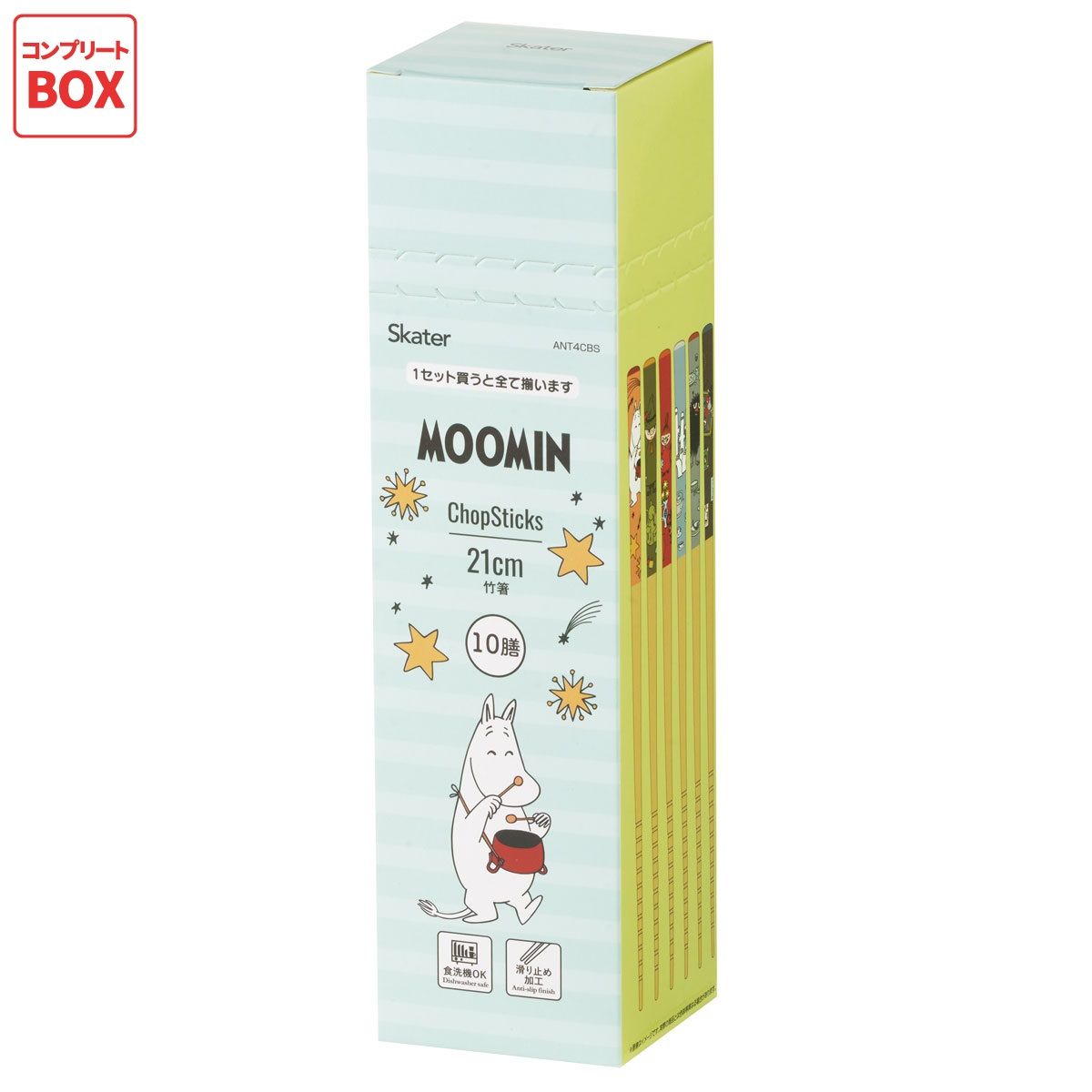 スケーター キャラクター ランダム ボックス竹箸 お箸 21cm 全10種類 ミステリーボックス ANT4CBS skater ムーミン Moomin リトルミイ 女性 レディース【ブラインド 箸 はし ミステリー お楽しみ サプライズ】