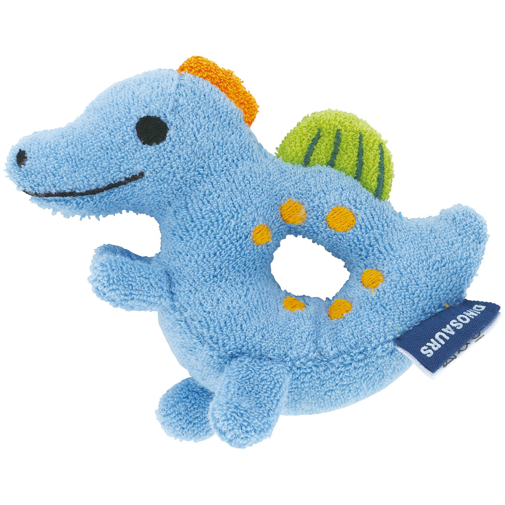 ガラガラ 赤ちゃん ベビー ラトル パイル素材 布製 おもちゃ がらがら グッズ スケーター skater BGR1 スピノサウルス ディノサウルス 恐竜 ダイナソー 男の子【手洗い 玩具 子供 音 鳴る】