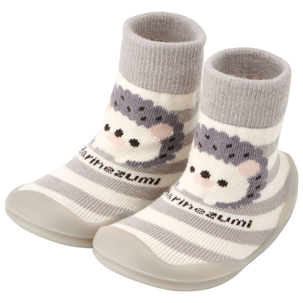 ソックス シューズ S 11.9cm ベビー ファースト シューズ 靴 赤ちゃん BSSHL2 スケーター skater ハリネズミ はりねずみ 動物 かわいい【キャラクター 靴下 くつ クツ ファーストシューズ 室内履き ベビーシューズ 子供】
