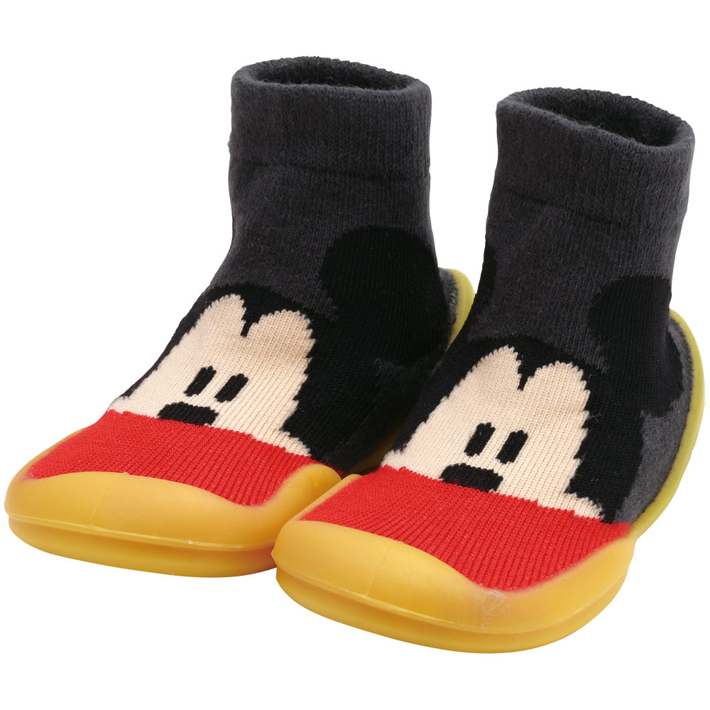 ソックス シューズ S 11.9cm ベビー ファースト シューズ 靴 赤ちゃん BSSHL2 スケーター skater ミッキーマウス ミッキー Mickey 男の子 女の子【キャラクター 靴下 くつ クツ ファーストシューズ 室内履き ベビーシューズ 子供】