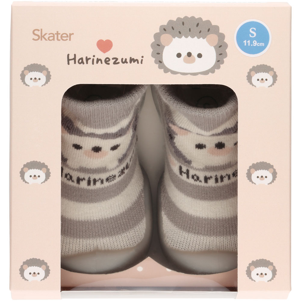 ソックス シューズ ギフトボックス S 11.9cm ベビー 靴 赤ちゃん BSSHL2G スケーター skater Pompon's ハリネズミ はりねずみ 動物 キャラクター【キャラクター 靴下 くつ クツ ファーストシューズ】